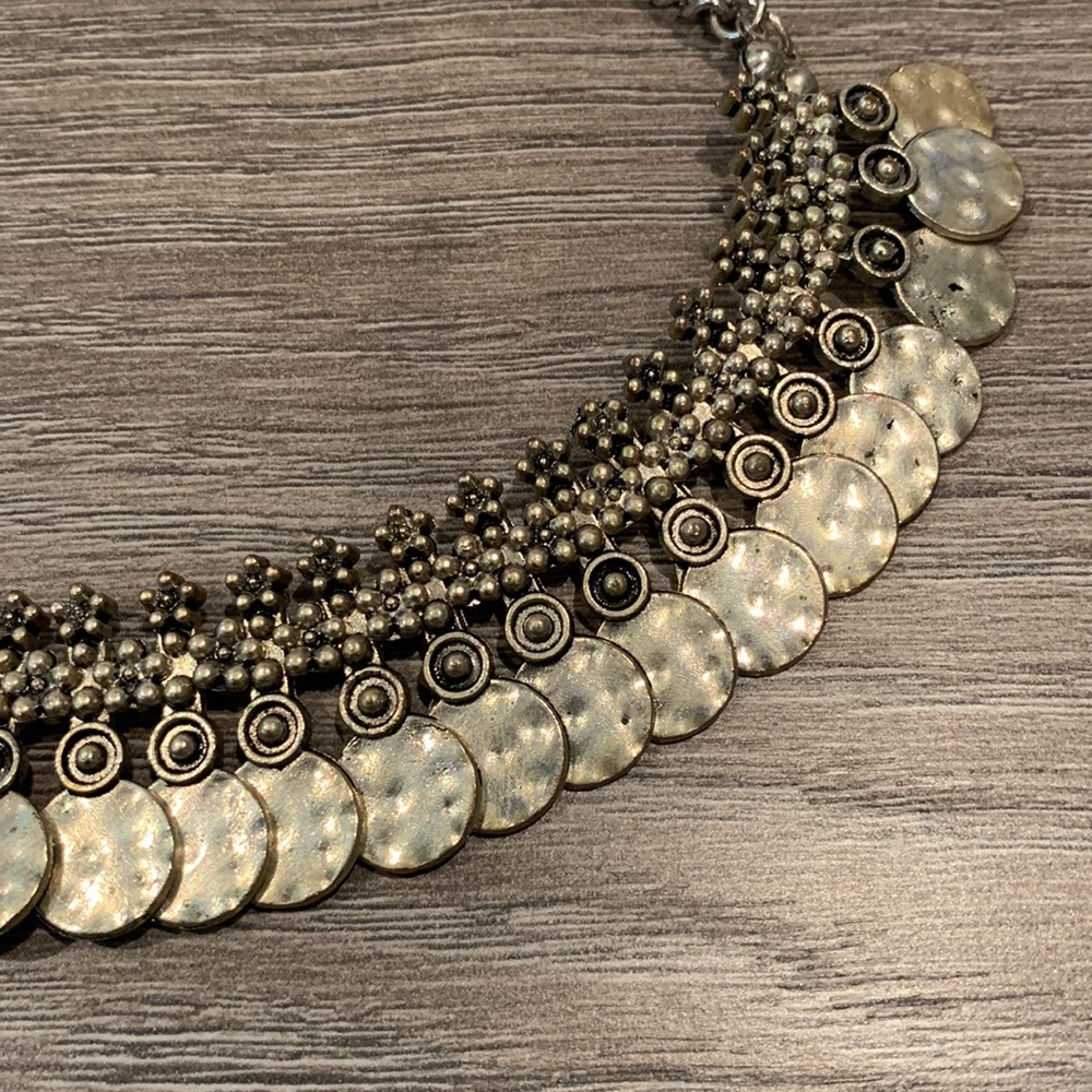 Silver Statement Necklace - image 2